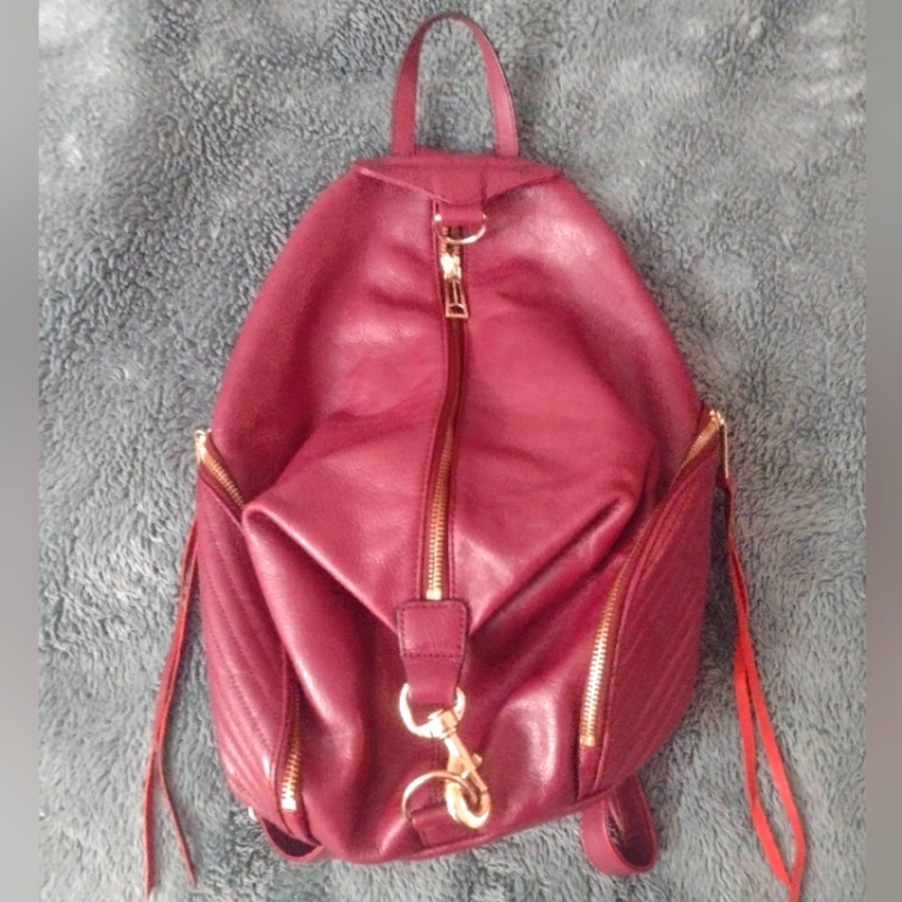 Rebecca Minkoff Burgundy Backpack w/Gold Hardwear
